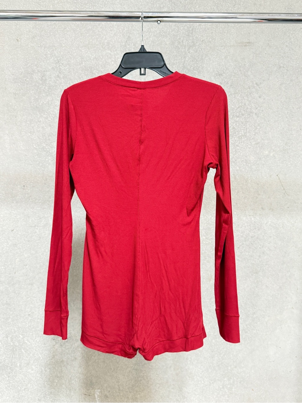 Skims Soft Lounge Henley Onesie in Brick - Picture 8 of 8